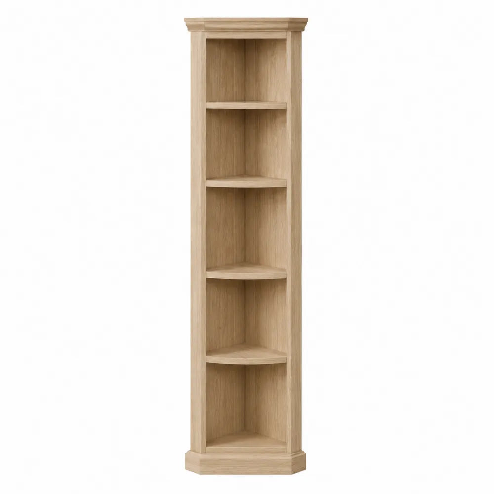 Estantería de esquina de madera de roble 180 cm