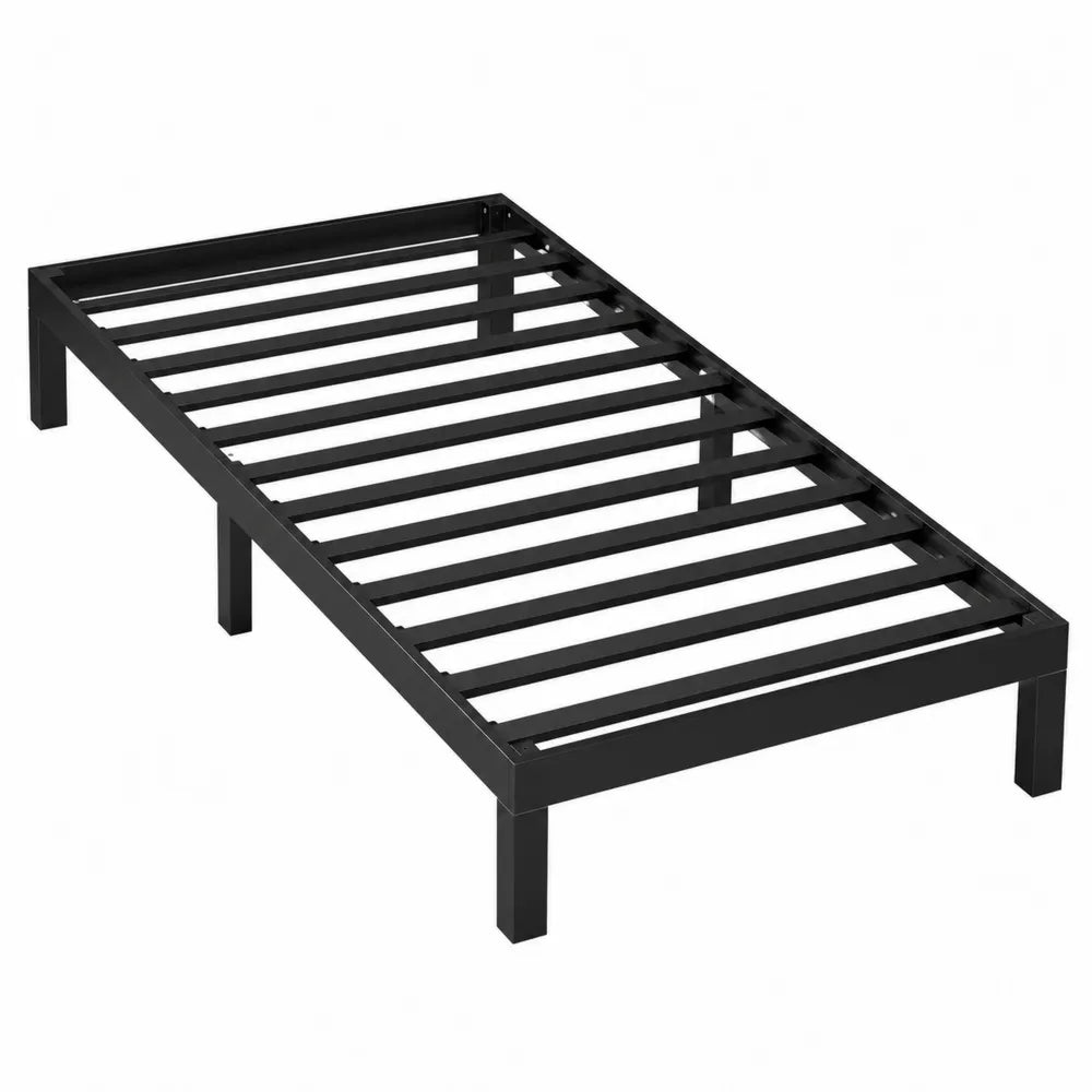 Estructura de Cama de Metal Negra 200x90x35 cm