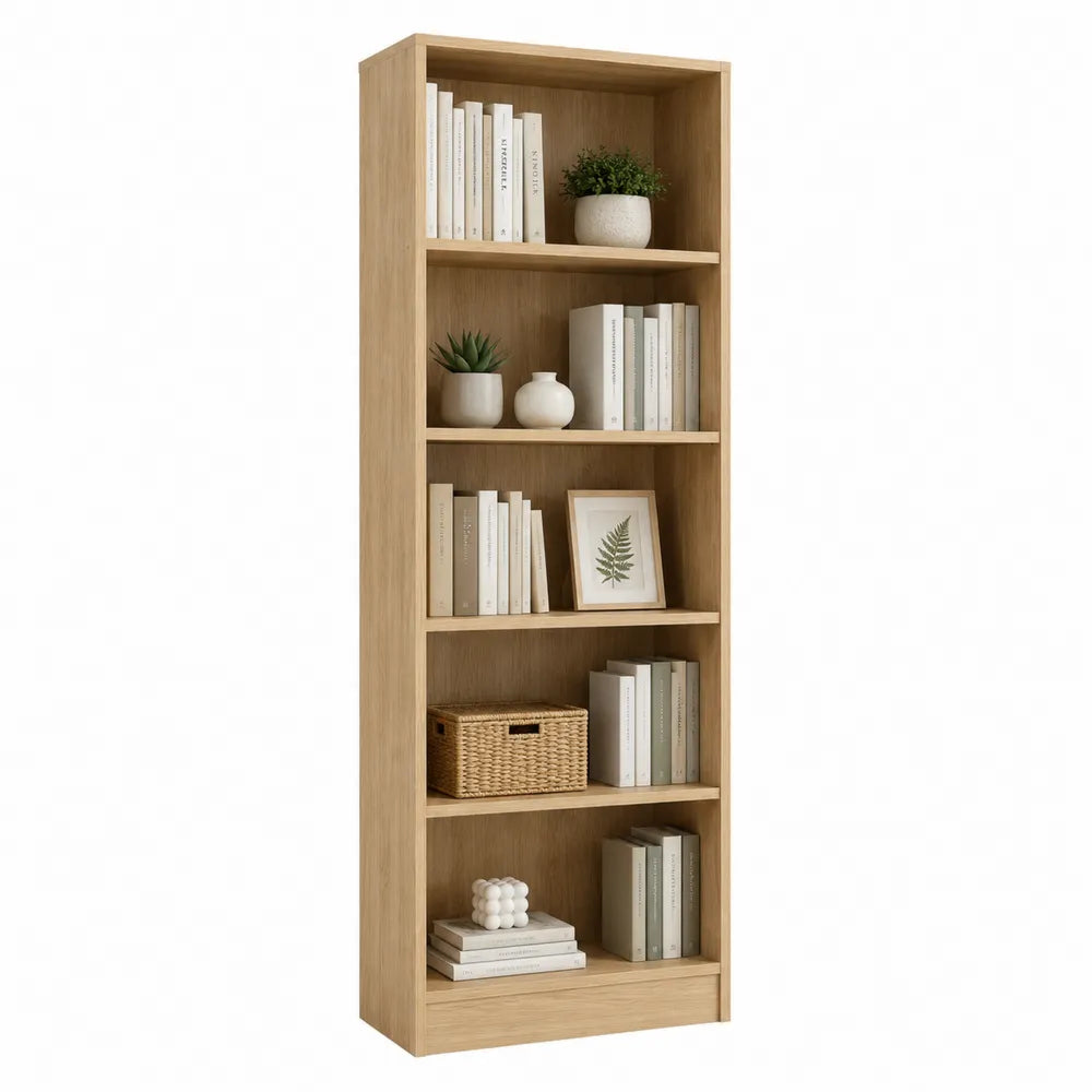 Estantería de madera de roble 180x60x30 cm